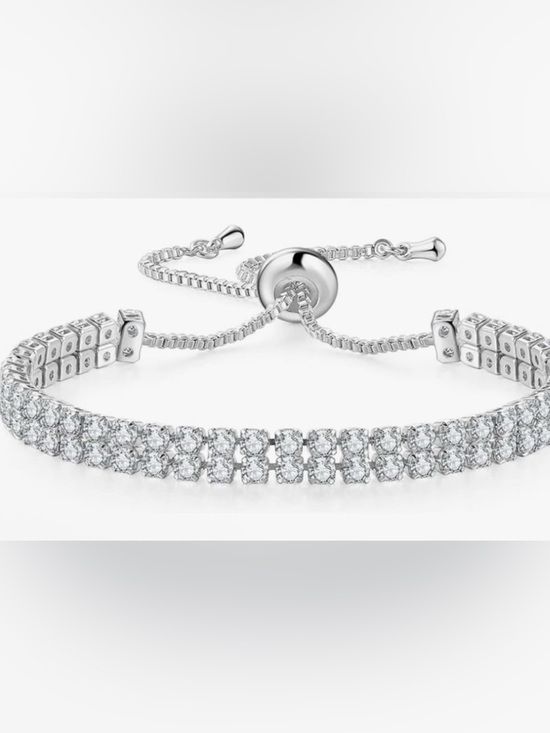 Adina Eden Jewelry - Adina Eden , NWT CZ Double-Row Tennis Bracelet